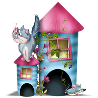 a cute cat house